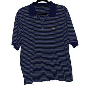 Masters Golf Tournament Blue & Green Striped Polo